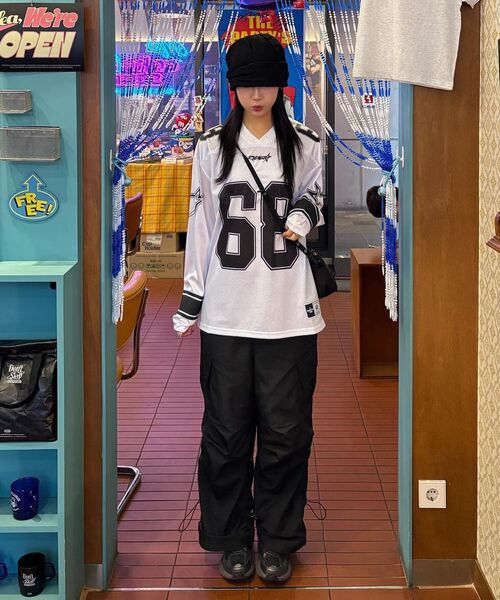 Retriever Club（レトリーバークラブ）の「68 LONG FOOTBALL JERSEY [WHITE]（Tシャツ/カットソー・レディース・その他・SMALL/MEDIUM/LARGE）」の17枚目の写真