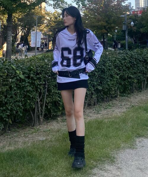 Retriever Club（レトリーバークラブ）の「68 LONG FOOTBALL JERSEY [WHITE]（Tシャツ/カットソー・レディース・その他・SMALL/MEDIUM/LARGE）」の18枚目の写真