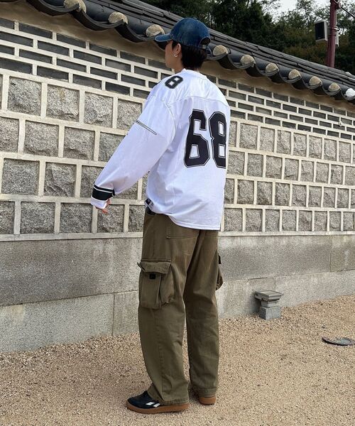 Retriever Club（レトリーバークラブ）の「68 LONG FOOTBALL JERSEY [WHITE]（Tシャツ/カットソー・レディース・その他・SMALL/MEDIUM/LARGE）」の20枚目の写真