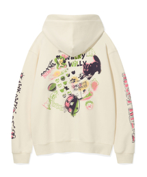 Wacky WiLLy（ワッキーウィリー）の「スプレーグラフィックフードジップアップクリーム（パーカー）」