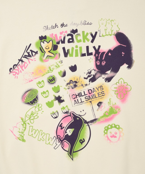 Wacky WiLLy（ワッキーウィリー）の「スプレーグラフィックフードジップアップクリーム（パーカー・レディース・その他・SMALL/MEDIUM/LARGE/X-LARGE）」の10枚目の写真