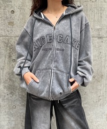 ROGER AND RAW（ロジャーアンドロウ）の「英字パッチ付ピグメントジップパーカー（パーカー・メンズ）」