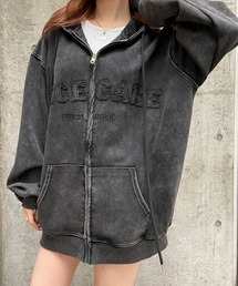 ROGER AND RAW（ロジャーアンドロウ）の「英字パッチ付ピグメントジップパーカー（パーカー・レディース）」