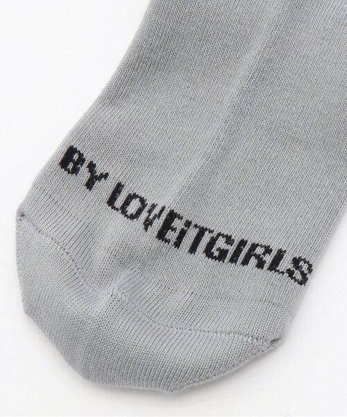 by LOVEiT（バイラビット）の「メロウリボンハイソックス（ソックス/靴下・キッズ・ブラック/オフホワイト/グレー・M/L）」の5枚目の写真