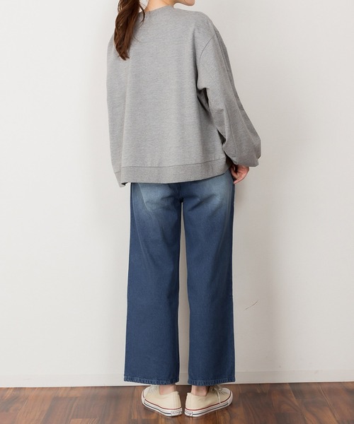 MARAI(マーライ)の「デニムワイドパンツ(デニムパンツ・レディース・ワンウォッシュ/ブルー/ネイビー・4L/L/LL/M/3L)」の21枚目の写真