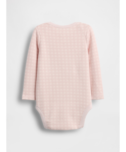 GAP(ギャップ)の「はじめてのお気に入り ソフトスパン ワッフルボディスーツ (ベビー)(ロンパース・キッズ・ピンク・90cm/80cm/50cm/60cm/70cm)」の3枚目の写真