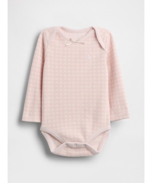 GAP(ギャップ)の「はじめてのお気に入り ソフトスパン ワッフルボディスーツ (ベビー)(ロンパース・キッズ・ピンク・90cm/80cm/50cm/60cm/70cm)」の1枚目の写真