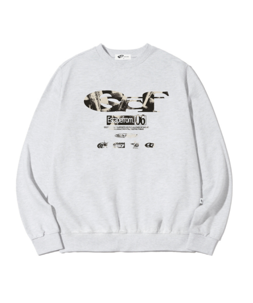 セール】Pattern ESCF Logo Collage Print Man-to-Man [23 Colors