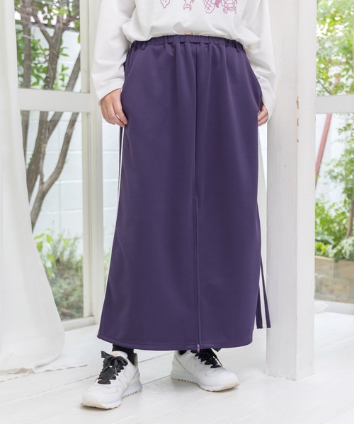 ScoLar(スカラー)の「153716:仲宗根泉(HY)コラボ 柄切替ジャージスカート(スカート・レディース・ブラック/パープル・M)」の10枚目の写真