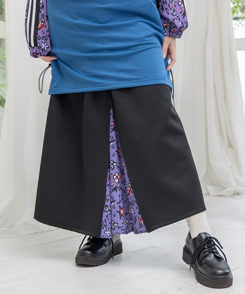 ScoLar(スカラー)の「153716:仲宗根泉(HY)コラボ 柄切替ジャージスカート(スカート・レディース・ブラック/パープル・M)」の12枚目の写真