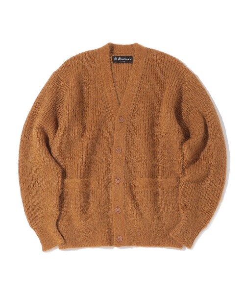 SHIPS（シップス）の「Southwick: Gate Label キッド モヘヤ カーディガン（カーディガン/ボレロ・メンズ・ブラック/キャメル・MEDIUM/LARGE）」の2枚目の写真