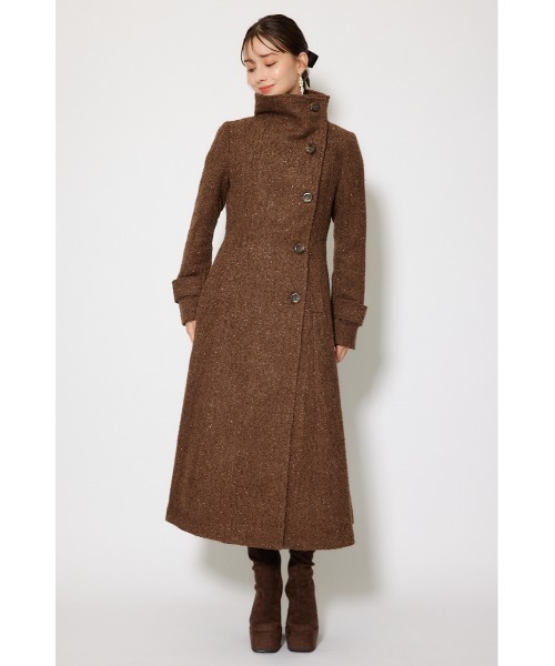 rienda 25オーバーネックシンデレララインコート 秋服 冬服 rienda（リエンダ） コート チェスターコート オーバーネック