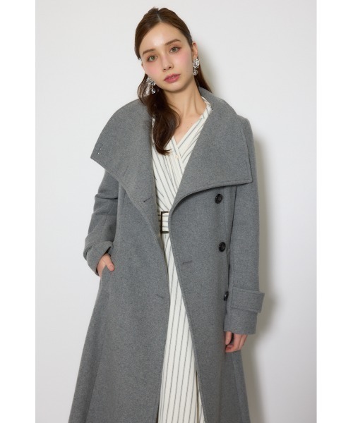 rienda(リエンダ)の「25オーバーネックシンデレララインコート 秋服 冬服(ステンカラーコート・レディース・マルチ/ブラック/ライトベージュ・MEDIUM/SMALL)」の18枚目の写真