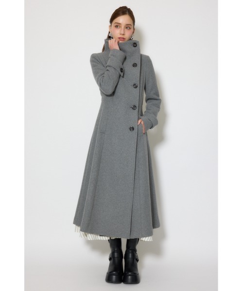 rienda(リエンダ)の「25オーバーネックシンデレララインコート 秋服 冬服(ステンカラーコート・レディース・マルチ/ブラック/ライトベージュ・MEDIUM/SMALL)」の20枚目の写真