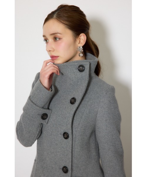 rienda(リエンダ)の「25オーバーネックシンデレララインコート 秋服 冬服(ステンカラーコート・レディース・マルチ/ブラック/ライトベージュ・MEDIUM/SMALL)」の21枚目の写真