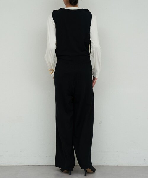 GALLARDAGALANTE（ガリャルダガランテ）の「【HERITANOVUM】スリーブレスニットコンビネゾン（サロペット/オーバーオール・レディース・ブラック/ピンクベージュ・FREE）」の20枚目の写真