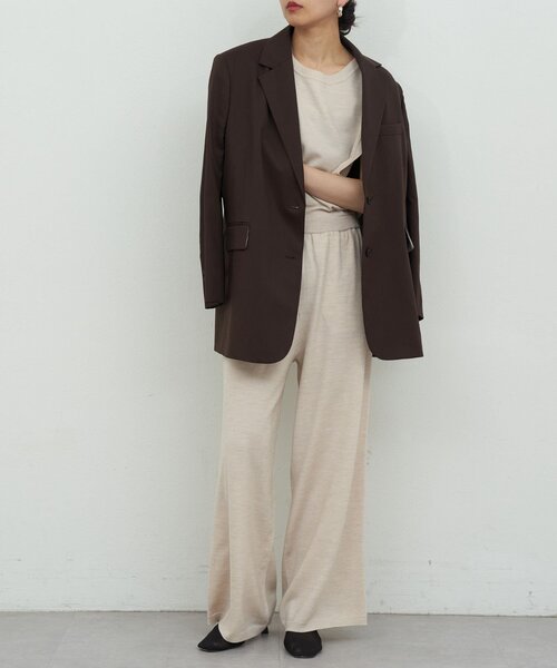 GALLARDAGALANTE（ガリャルダガランテ）の「【HERITANOVUM】スリーブレスニットコンビネゾン（サロペット/オーバーオール・レディース・ブラック/ピンクベージュ・FREE）」の8枚目の写真