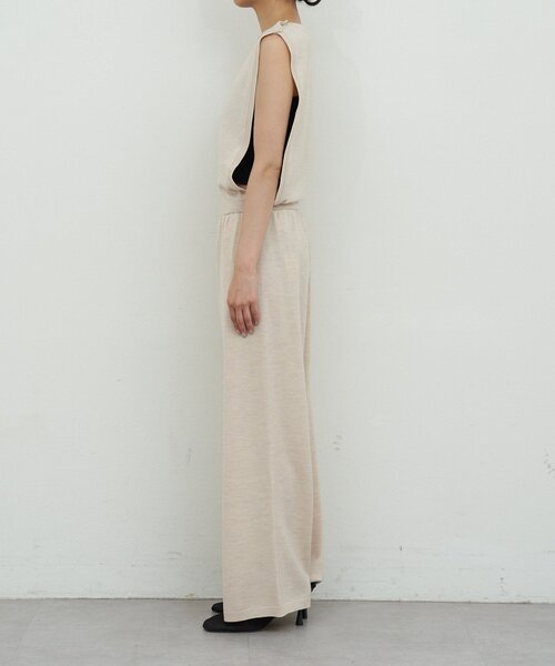 GALLARDAGALANTE（ガリャルダガランテ）の「【HERITANOVUM】スリーブレスニットコンビネゾン（サロペット/オーバーオール・レディース・ブラック/ピンクベージュ・FREE）」の10枚目の写真