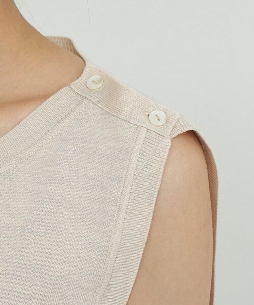 GALLARDAGALANTE（ガリャルダガランテ）の「【HERITANOVUM】スリーブレスニットコンビネゾン（サロペット/オーバーオール・レディース・ブラック/ピンクベージュ・FREE）」の16枚目の写真