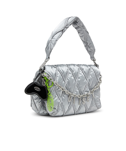 DIESEL(ディーゼル)の「ウィメンズ ショルダーバッグ M CHARM-D SHOULDER M(ショルダーバッグ・レディース・シルバー系その他・UNI)」の4枚目の写真