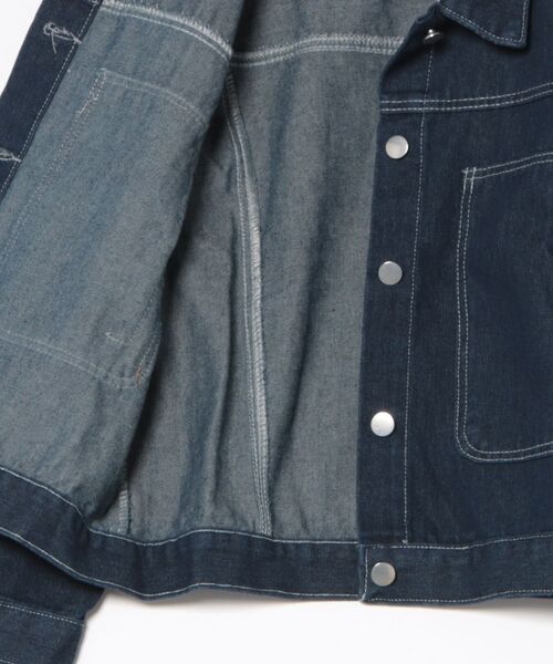 i-dare(アイディア)の「【i-dare】デニム ジャケット(デニムジャケット・レディース・ネイビー・SMALL/MEDIUM/LARGE/X-LARGE)」の3枚目の写真