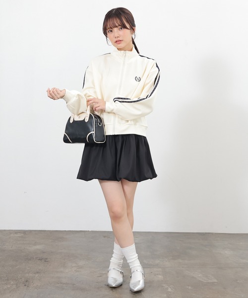 Honeys（ハニーズ）の「裏地パンツ付ミニバルーンスカート（スカート・レディース・ブラック/ホワイト・SS/S/M/L）」の12枚目の写真