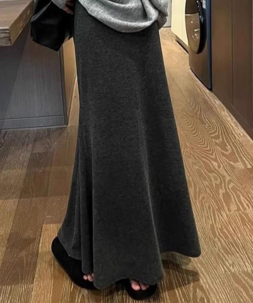 SallyLunn(サリーラン)の「Aラインニットスカート(スカート・レディース・ブラック/ブラウン/ホワイト/グレー・MEDIUM/LARGE)」の7枚目の写真