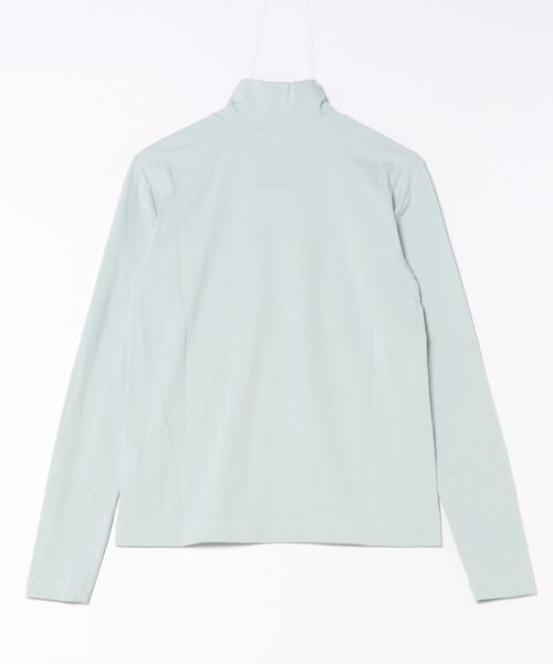 H.A.K（ハク）の「コンパクトソフトベア天竺＋ハイゲージチュールフリルタートルカットソー（Tシャツ/カットソー・レディース・杢グレー/ブラック/ライトグリーン・FREE）」の9枚目の写真