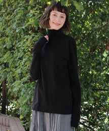 H.A.K | コンパクトソフトベア天竺＋ハイゲージチュールフリルタートルカットソー(Tシャツ/カットソー)