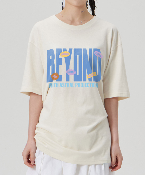 ASTRAL PROJECTION（アストラルプロジェクション）の「[ビヨンドウィズアストラル]コットンルーズフィット半袖Tシャツ_バターミルク（Tシャツ/カットソー・メンズ・その他・LARGE/MEDIUM/X-LARGE/XX-LARGE）」の5枚目の写真