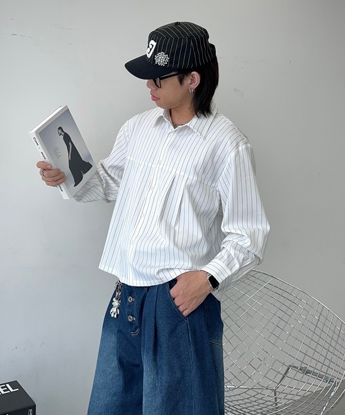 MandO(Auntie Rosa)(エムオー)の「クロップドタックアソートシャツ(シャツ/ブラウス・メンズ・オフホワイト/ホワイト系その他2/ブラウン系その他/ホワイト系その他・MEDIUM/LARGE)」の16枚目の写真