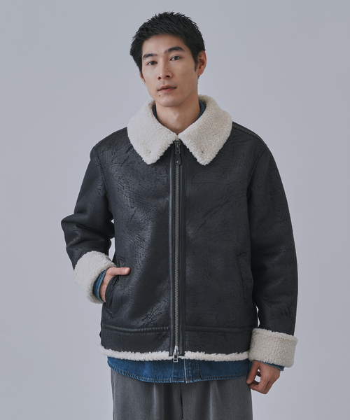 セール】ヴィンテージ加工 B-3 フライトジャケット（ムートンコート