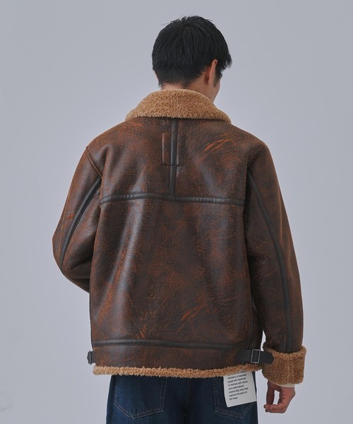 セール】ヴィンテージ加工 B-3 フライトジャケット（ムートンコート