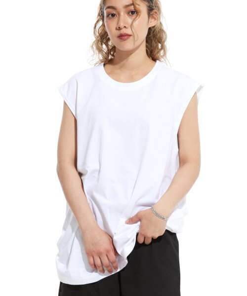 CREAM SODA LAB(クリームソーダラボ)の「ベーシックオーバーサイズスリーブレスホワイト(Tシャツ/カットソー・メンズ・その他・X-LARGE/LARGE/MEDIUM)」の10枚目の写真