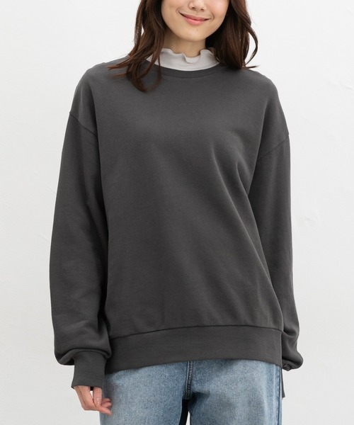 Honeys(ハニーズ)の「こだわり綿スウェット(スウェット・レディース・スミクロ/ピンク系1/ブラック/オフホワイト/杢グレー・L/LL/M)」の3枚目の写真