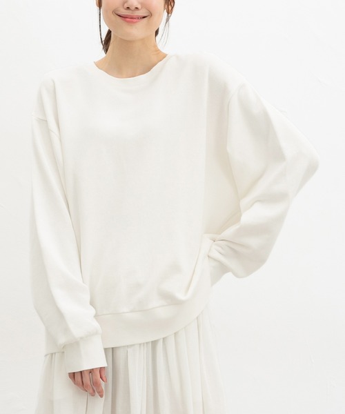 Honeys(ハニーズ)の「こだわり綿スウェット(スウェット・レディース・スミクロ/ピンク系1/ブラック/オフホワイト/杢グレー・L/LL/M)」の7枚目の写真