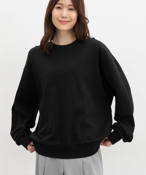 Honeys(ハニーズ)の「こだわり綿スウェット(スウェット・レディース・スミクロ/ピンク系1/ブラック/オフホワイト/杢グレー・L/LL/M)」の9枚目の写真