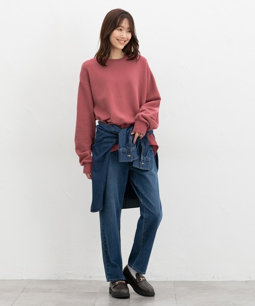 Honeys(ハニーズ)の「こだわり綿スウェット(スウェット・レディース・スミクロ/ピンク系1/ブラック/オフホワイト/杢グレー・L/LL/M)」の10枚目の写真