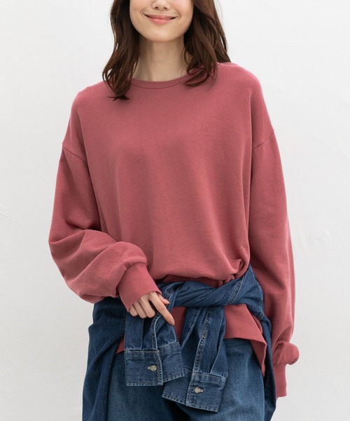 Honeys(ハニーズ)の「こだわり綿スウェット(スウェット・レディース・スミクロ/ピンク系1/ブラック/オフホワイト/杢グレー・L/LL/M)」の11枚目の写真