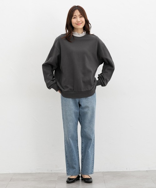 Honeys(ハニーズ)の「こだわり綿スウェット(スウェット・レディース・スミクロ/ピンク系1/ブラック/オフホワイト/杢グレー・L/LL/M)」の15枚目の写真