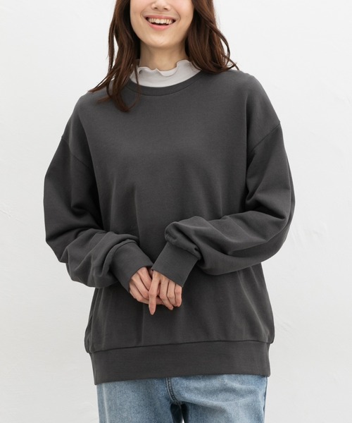 Honeys(ハニーズ)の「こだわり綿スウェット(スウェット・レディース・スミクロ/ピンク系1/ブラック/オフホワイト/杢グレー・L/LL/M)」の16枚目の写真