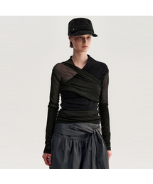 Layered Long Sleeve Top _ BLACK