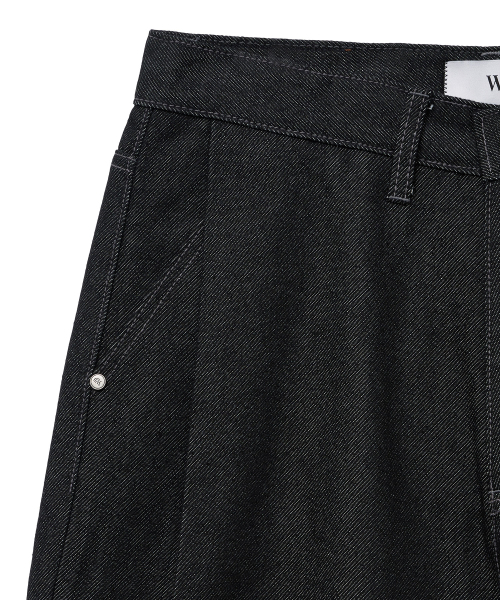 WEST GRAND BOULEVARD(ウエストグランドブルバード)の「ヒューズワイドワンタック生地デニムパンツBLACKINDIGO(デニムパンツ・レディース・その他・MEDIUM/LARGE/X-LARGE/X-SMALL/SMALL)」の16枚目の写真