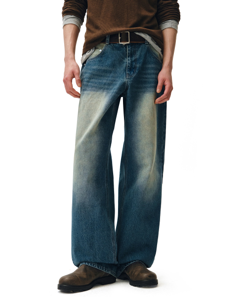 DECET(デケト)の「Mid Rise Wide Jeans DCPT027GNBlue(デニムパンツ・レディース・その他・34/32/30/26/28)」の1枚目の写真