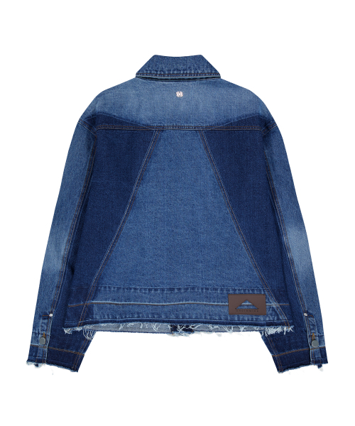 UNGIMMICK(アンジミック)の「CONTRAST WASH DENIM JACKET (BLUE)(デニムジャケット・メンズ・その他・MEDIUM/LARGE)」の2枚目の写真