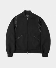 LETTERCOMO（レテルコモ）の「ニュー ワード スタジアム ウール バーシティ ジャケット オールブラック（スタジャン）」