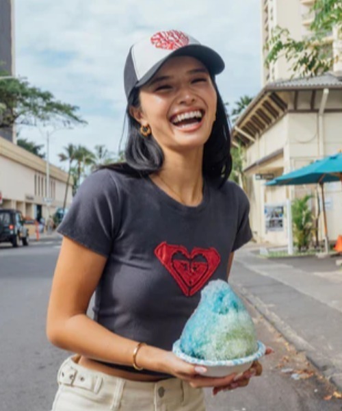 ROXY（ロキシー）の「ROXY×NANAHA S/S TEE/ロキシー半袖Tシャツ（Tシャツ/カットソー・レディース・ブラック・MEDIUM/LARGE）」の5枚目の写真