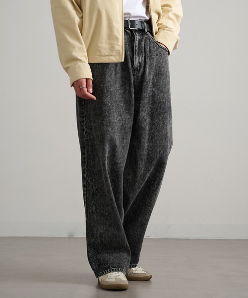 GUNG HO（ガンホー）の「【GUNG HO】GH5S013D DENIM BAGGY PANTS（デニムパンツ・メンズ・ブラック系その他2/ブルー系その他2/ホワイト/ブラック系1/ブルー系その他・S/M/L/XL）」の2枚目の写真