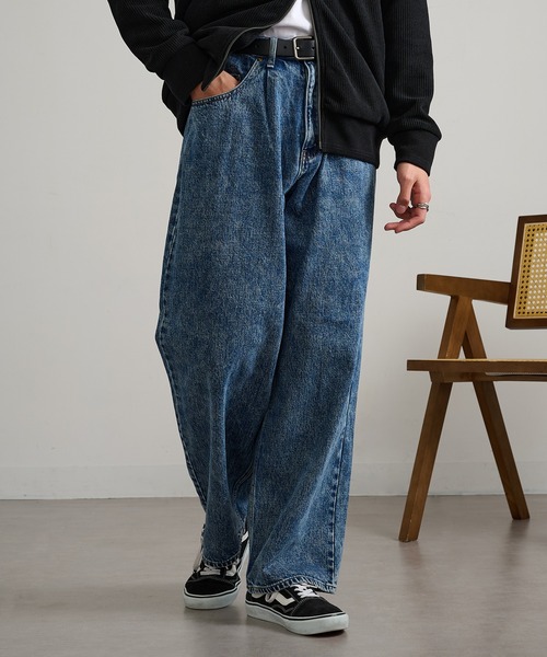 GUNG HO(ガンホー)の「【GUNG HO】GH5S013D DENIM BAGGY PANTS(デニムパンツ・メンズ・ブラック系その他2/ブルー系その他2/ホワイト/ブラック系1/ブルー系その他・S/M/L/XL)」の8枚目の写真