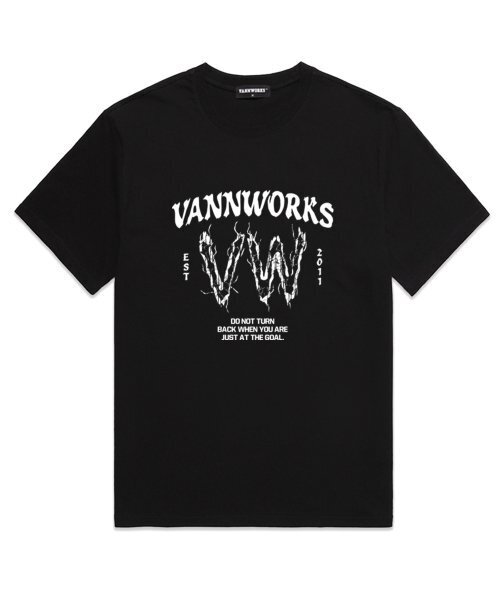 VANNWORKS(バンワークス)の「VW LOGO オーバーサイズ 半袖Tシャツ (VS0077) ブラック(Tシャツ/カットソー・レディース・その他・SMALL/X-LARGE/XX-LARGE/LARGE/MEDIUM)」の1枚目の写真